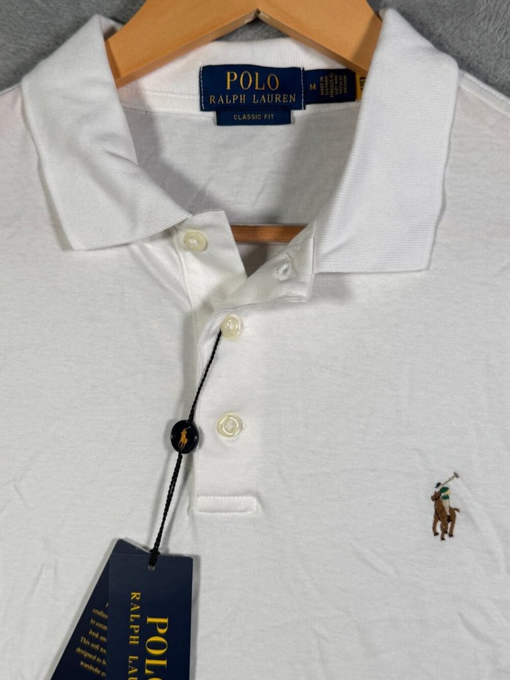 Polo Ralph Lauren Shirt Mens M White Classic Fit Short Sleeve Soft Cotton $118